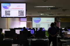 ภาพบรรยากาศการอบรม การสร้างสื่อประชาสัมพันธ์ ด้วยเทคนิค Canva
