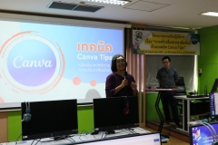 ภาพบรรยากาศการอบรม การสร้างสื่อประชาสัมพันธ์ ด้วยเทคนิค Canva